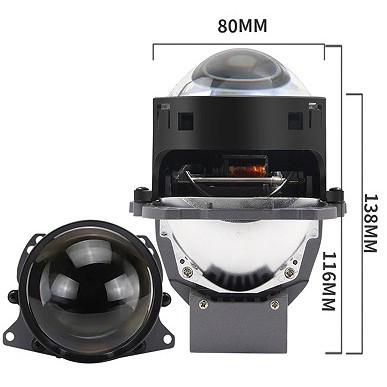 Nuevo Modelo 2025 JS10 Lente Bi-xenón Lente LED 150W Modificación de Automóviles Faro Delantero de Encendido Rápido Foco Súper Brillante Universal