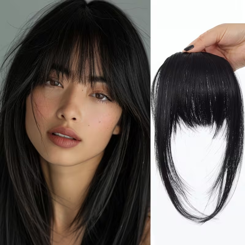 Cross-Border Foreign Trade Hot-Selling Wig Bangs for Women, Invisible and Seamless Faux Hair, Air Bangs Hairpiece for Hair Enhancement
