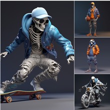 羳ƷCool skeleton figurines ʥż֬ڼװ