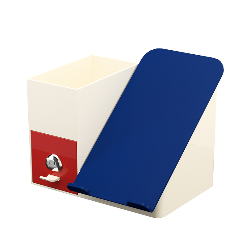 80 generación creativa popularidad en línea multifuncional cajón de escritorio de almacenamiento de aprendizaje de soporte de teléfono móvil caja de almacenamiento de papelería