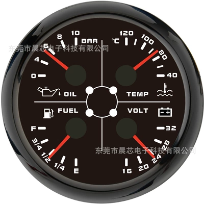 Other vehicle instruments: Gauge: Voltage Meter, Water Temperature - cx8365bbar16-32v