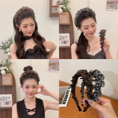 黑色网纱高颅顶发箍女2025新款高级感洋气时尚显脸小头箍发卡头饰