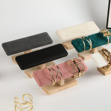 实木单层手链展示架手镯手串手表收纳架珠宝首饰道具柜台摆件手饰