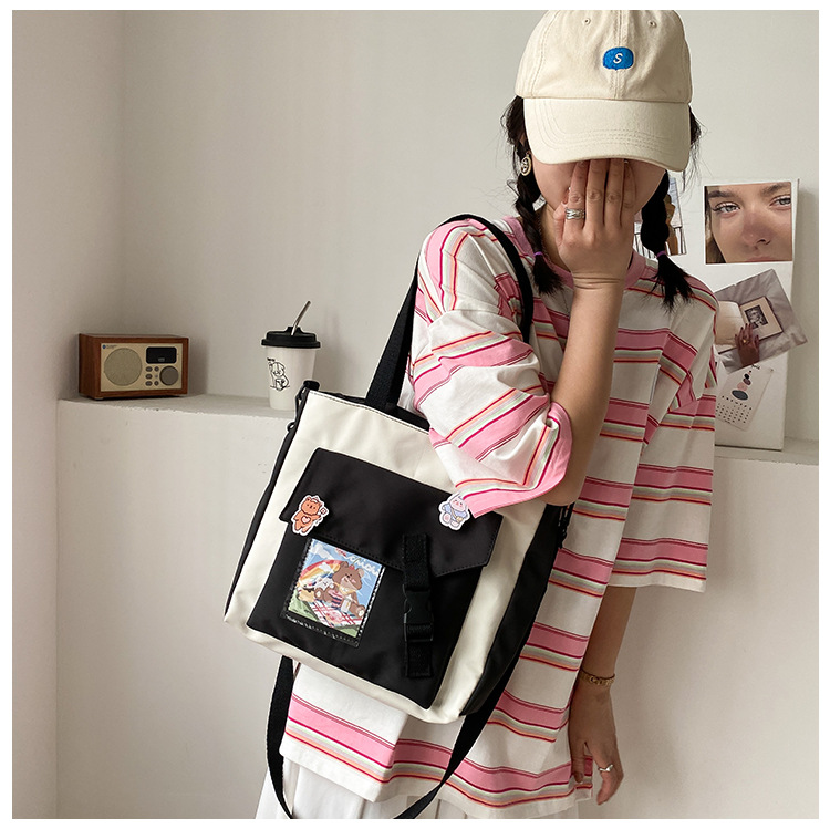 Fashion Contrast Color Shoulder Messenger Bag Wholesale display picture 21