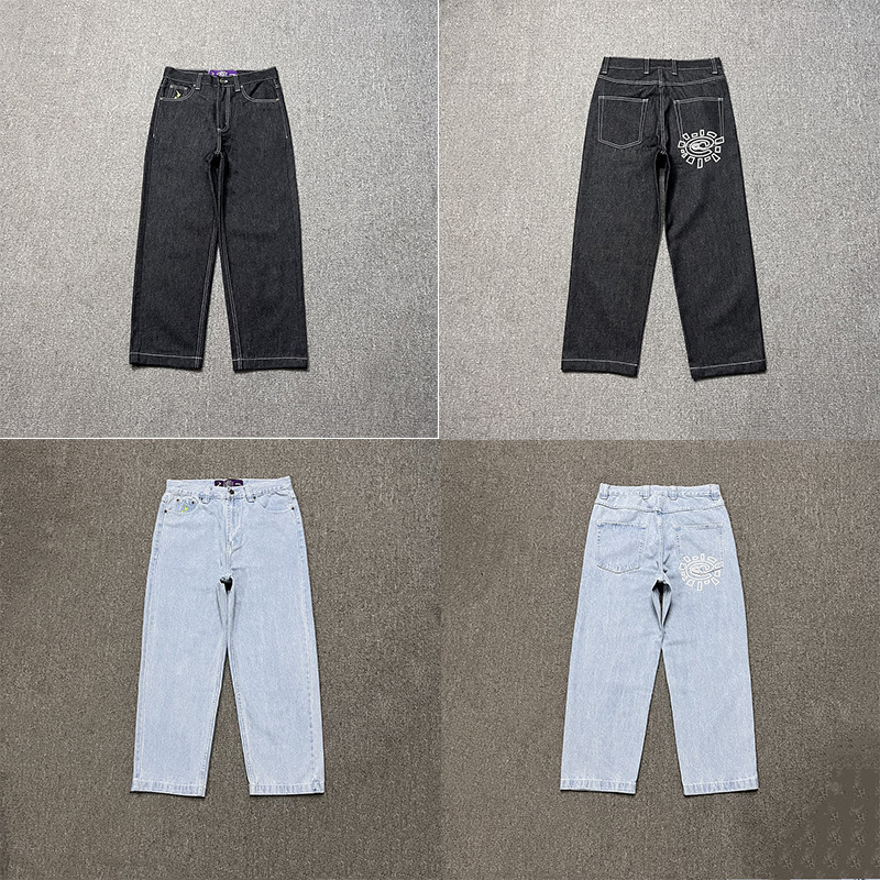 Cross-Border Trendy Brand Alwaydowhatyoushoulddo Classic Washed Denim Pants European and American Casual Versatile Pants