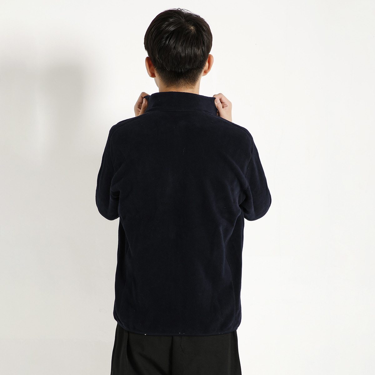 Abrigo de lana de los hombres al aire libre casual polar cálido forro de lana nuevos deportes de invierno chaqueta de una sola pieza entrega