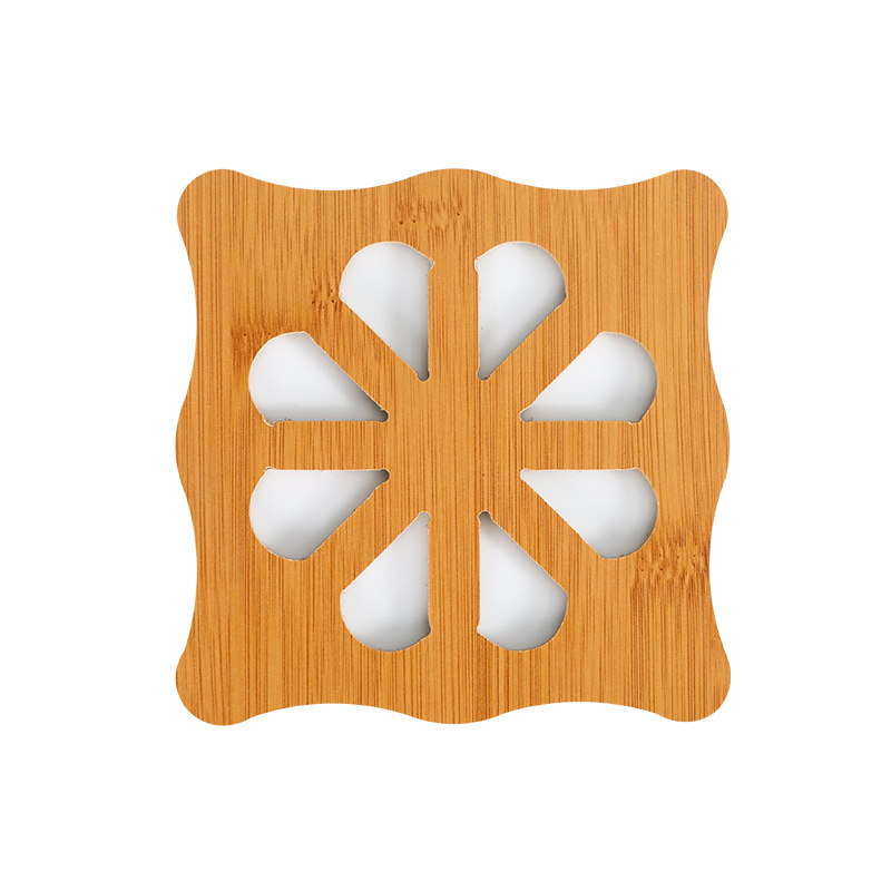 mesa de comedor casera almohadilla de aislamiento térmico cocina de bambú tazas almohadilla platos almohadilla de madera resistente a altas temperaturas