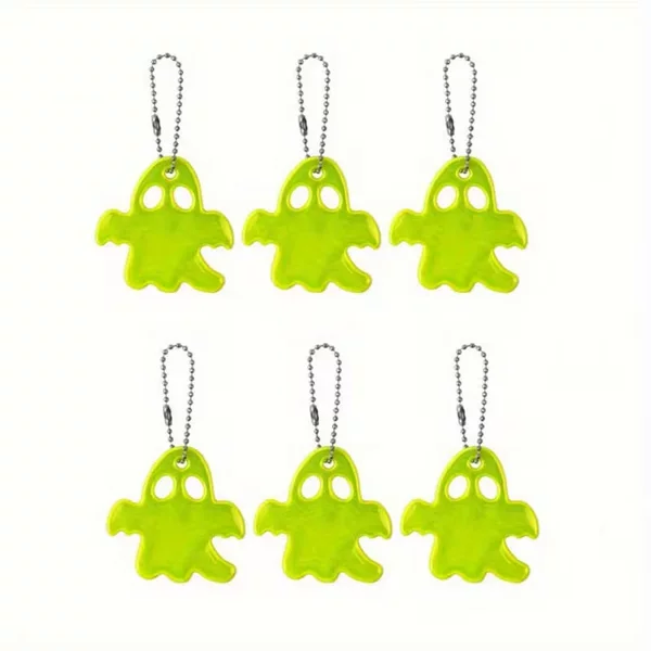Halloween Reflective Keychain Glowing Pendant Ghost Backpack Decoration Party Gift