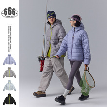 Shibuya Element冬季户外撞色拉链连帽外套白鸭绒羽绒服男女Y5273