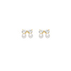 Brand earrings with bow from pearl, sophisticated hair mesh, accessory, wholesale, internet celebrity