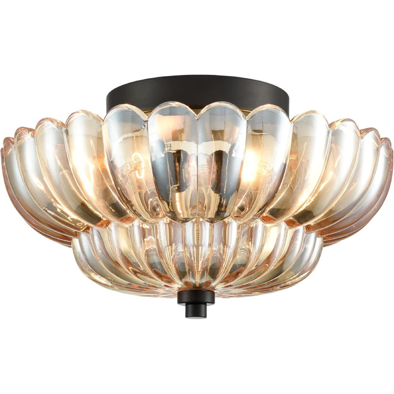 Cross-border modern ceiling lamp 3 lamps near ceiling lamps equipped with fan-shaped glass lampshade suitable for living room entrance