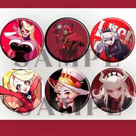 地狱客栈周边谷子徽章 阿拉斯托安吉尔路西法 美漫学生痛包挂件