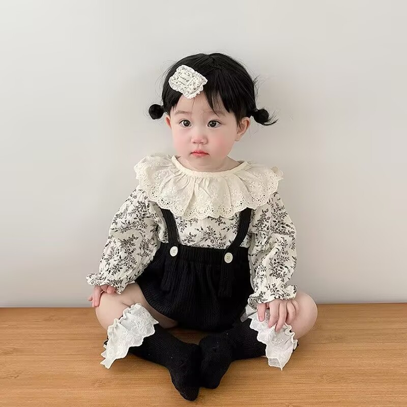Baby Clothes, Autumn Clothes, Baby Girl's Jumpsuit, Infant Princess Bag, Suspender Suit, Spring and Autum Outing Clothes