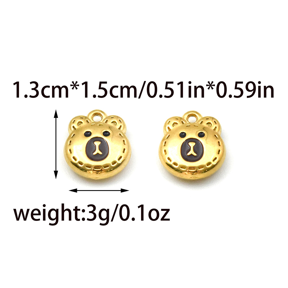 3g Weight Pendant Jewelry Making Type DIY Ornament Accessories Classification 1 Piece Quantity 304 Stainless Steel Material Animal, Rainbow, Devil's Eye Pattern All Seasons Season Enamel Design Cute Style 1 Piece 304 Stainless Steel Animal Rainbow Devil's Eye Pendant DIY Ornament Accessories 无