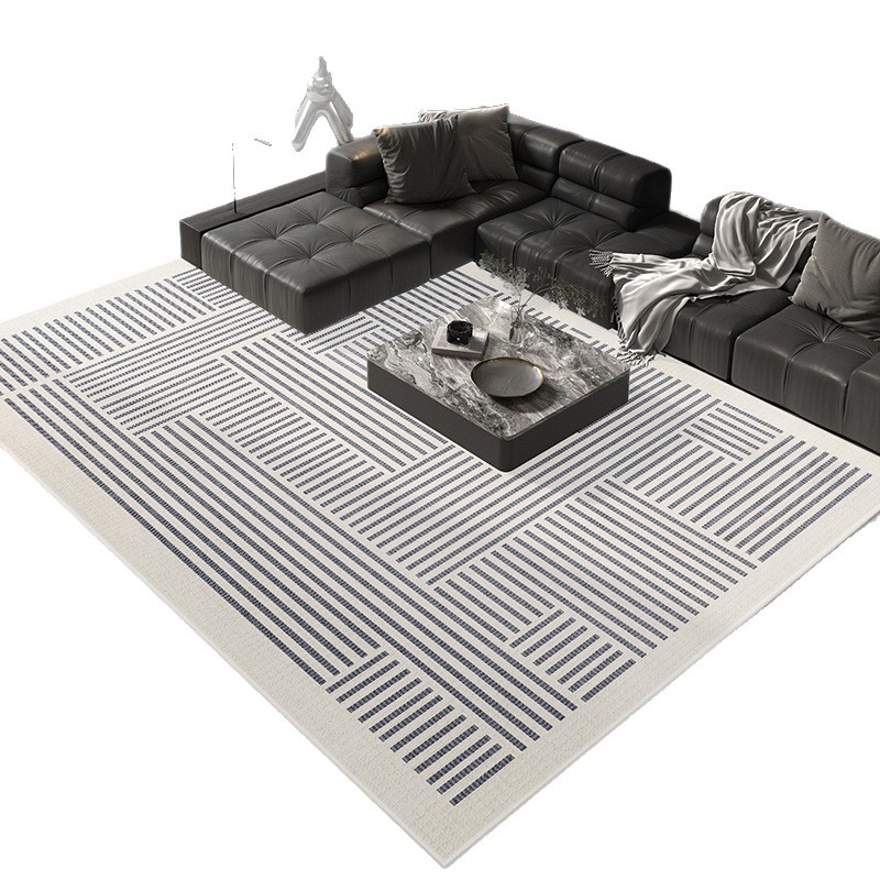 Alfombras modernas y simples de lujo, dormitorio, gran área de sofá y mesa de té, mantas de cama resistentes a la suciedad y fáciles de cuidar