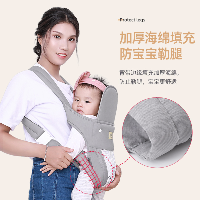 Factory Direct Sale Multifunctional Baby Carrier for Baby, Front and Back Dual Use, Horizontal Hold Style, Baby Comfortable Skin-Friendly Simple