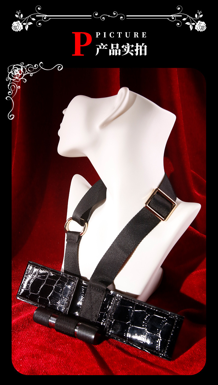 Bondage Restraint Kit with Handcuffs, Mouth Gag, Nipple Clamps and Paddle — detail image 14
