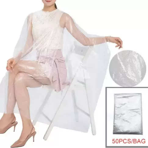 理发店专用一次性烫染围布理发美发工具防水透明围布热销跨境