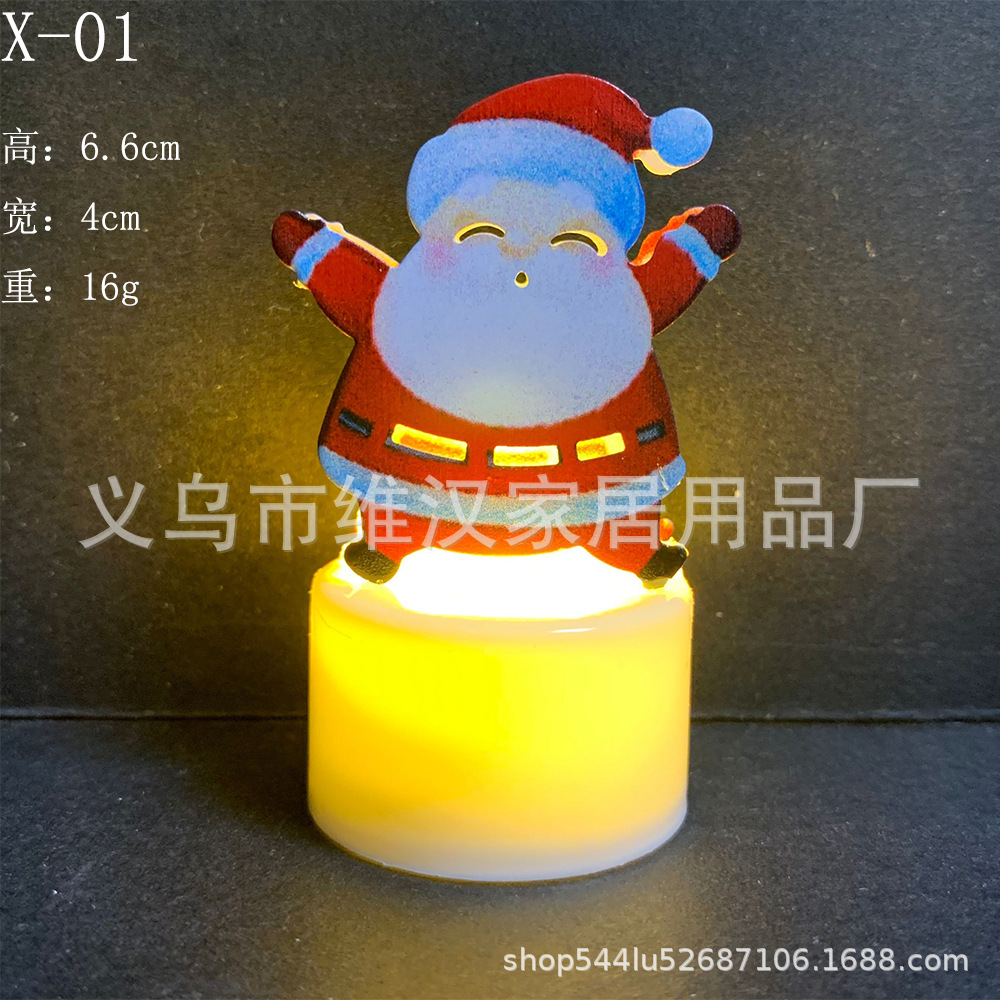 Vela Electrónica LED de Navidad de Hierro con Luz Cálida para Decoración de Noche image 8