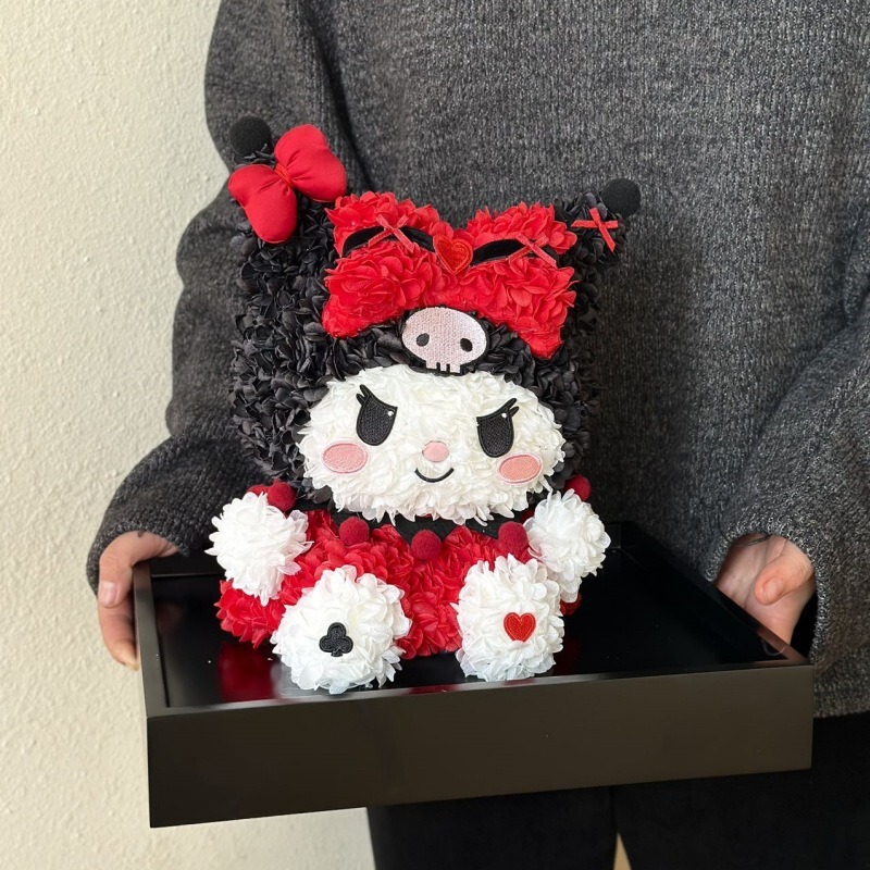 バレンタインデー永生花クロミかわいいアクリル真花置物七夕は彼女の誕生日プレゼント卸売りをします。|undefined