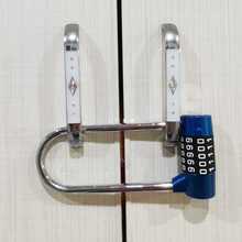批发柜子锁柜门锁衣柜锁双开对开玻璃u型密码锁储物柜长锁免打孔