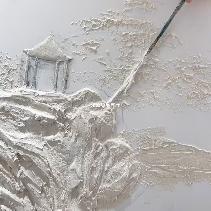 浮雕绘画雕塑膏抖师佳佳雕塑墙面粉壁画材料颜料立体创意浮雕肌理