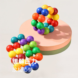 Gravity Puzzle Transformable Beaded Colorful 3D Stress Relief Ball Magic Cube Ball Stress Relief Toy Decompression Toy