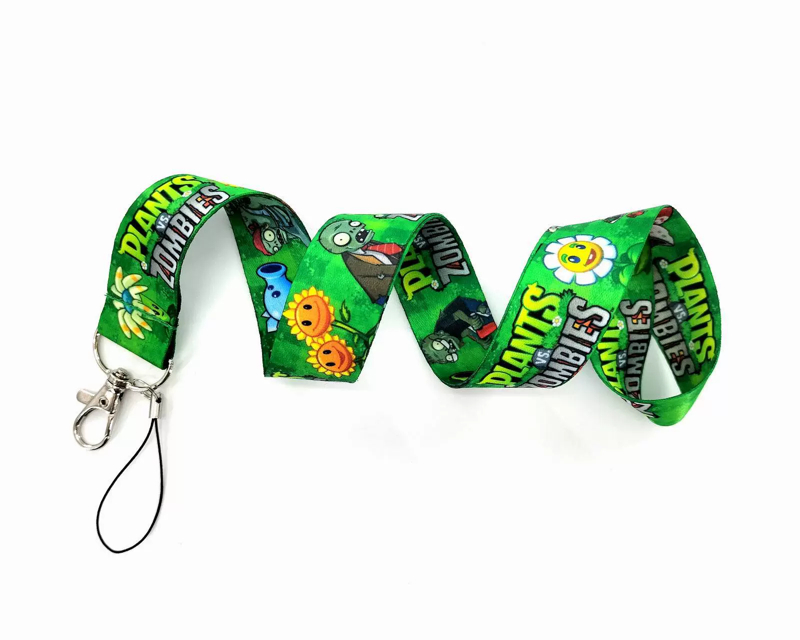 Plants vs. Zombies, cartoon long mobile phone, camera, strap