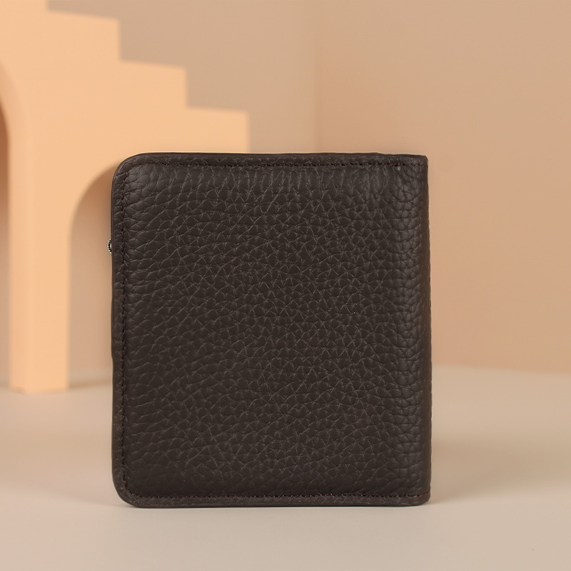 Primera capa de cuero genuino monedero multifuncional anti-robo cepillo pequeña tarjeta de cambio bolsa de gran capacidad de almacenamiento transfronterizo bolso de las mujeres al por mayor