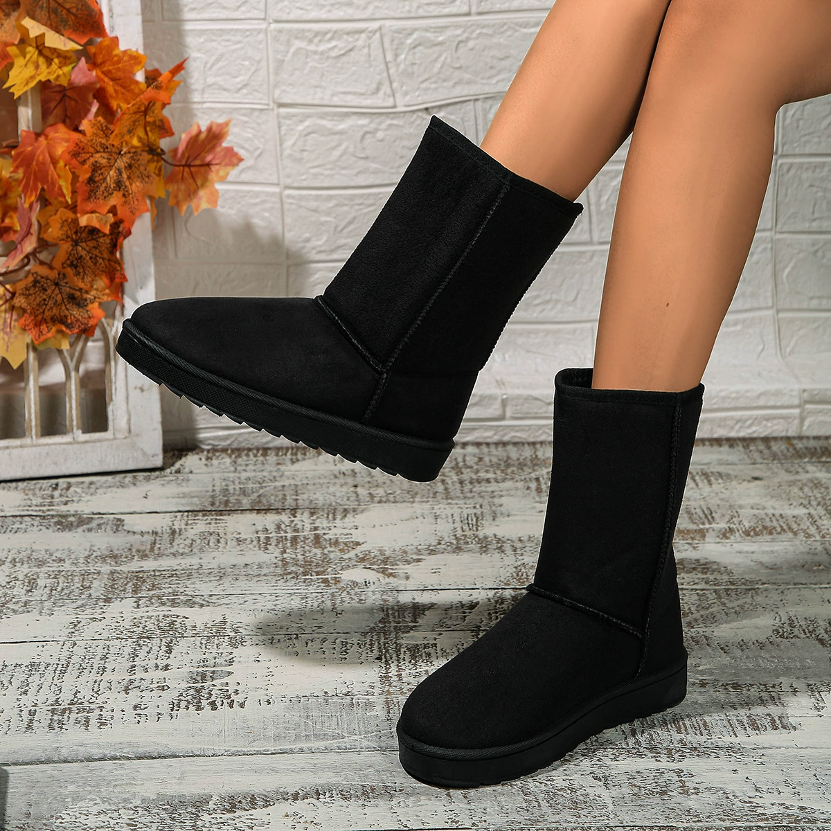 Высокие бархатные утолщенные зимние сапоги женские новые трансграничные иностранные торговые корейские модные теплые сапоги хлопчатобумажные туфли женские