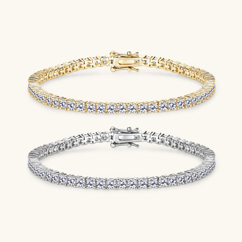 European and American Cross-Border Moissanite Bracelet, Versatile and High-End S925 Sterling Silver Jewelry, Light Luxury Style Tennis Chain Wholesale Jewelry European and American Cross-Border Moissanite Bracelet, Versatile and High-End S925 Sterling Silver Jewelry, Light Luxury Style Tennis Chain Wholesale Jewelry
