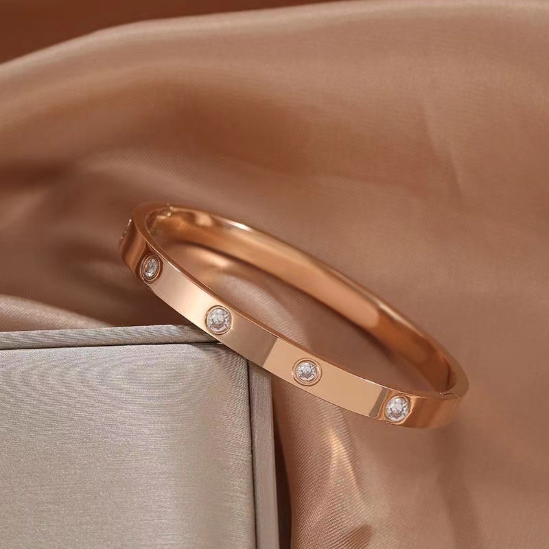 Diamond Bangle Bracelet Elegant Versatile Fine Jewellery Style_voghion.com