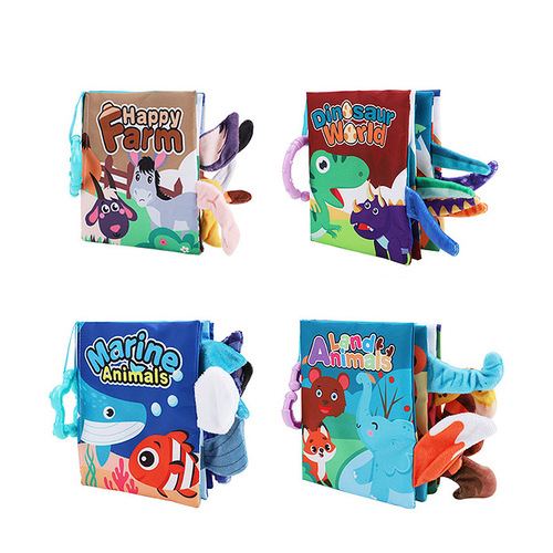 Baby Cloth Book Toy for 0-1 Year Olds, 3D Animal Tail Design, Tear-Resistant Early Learning Book—Bestselling Item Available for Cross-Border Sales