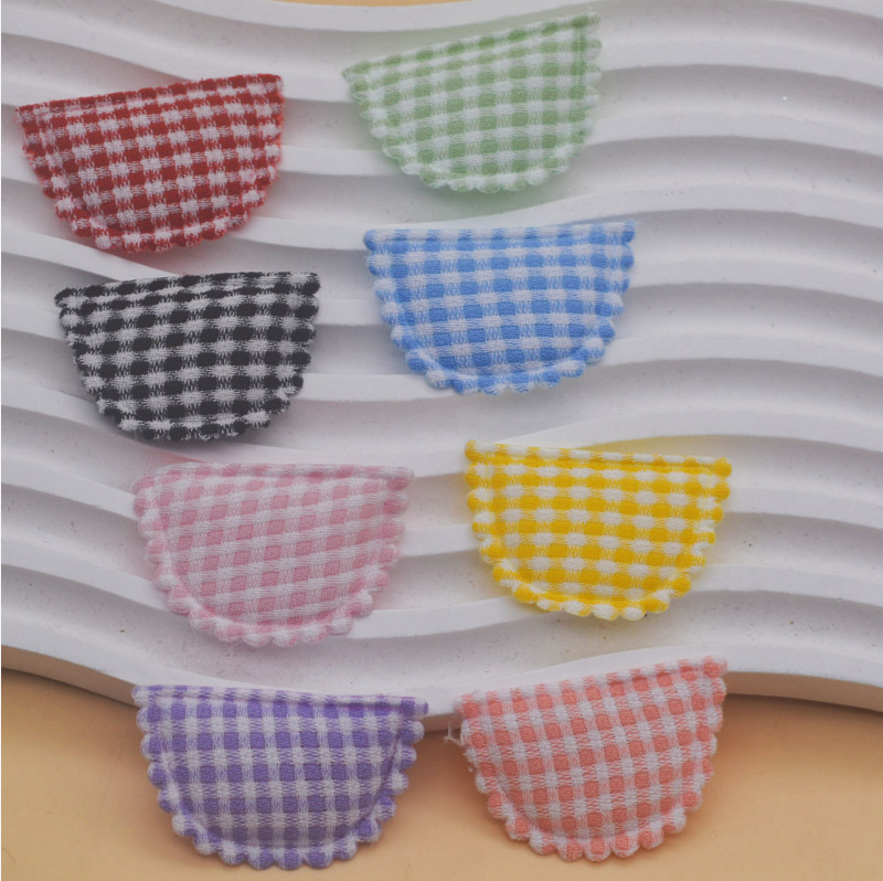 布艺格子大围巾裙围兜卡通装饰品毛绒玩具公仔配件娃娃衣服材料