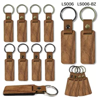 Wooden keychain, polyurethane pendant, for import