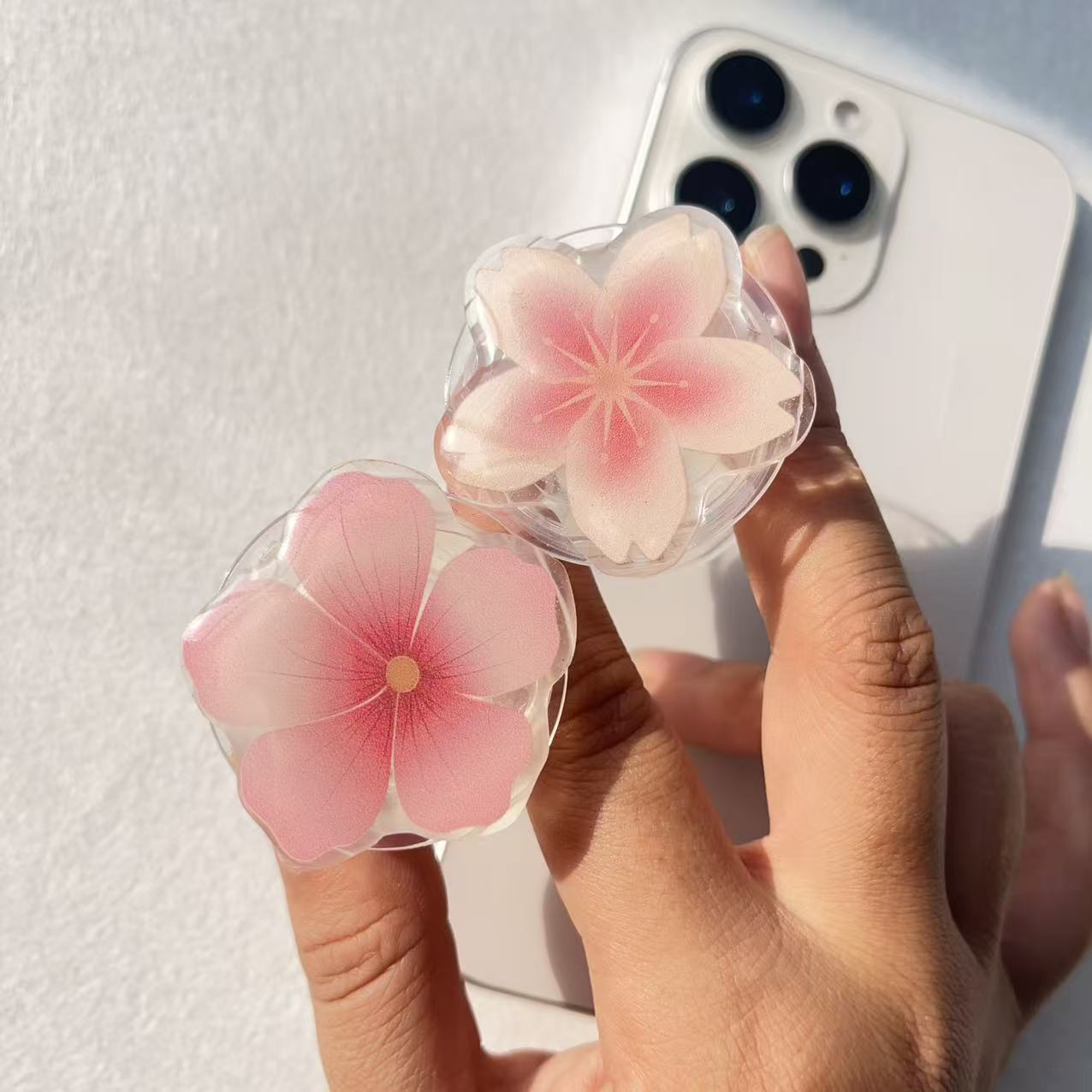 25g Weight Airbag Bracket Classification Acrylic Material Flower Pattern Cute Style Flower Acrylic Cute Airbag Bracket 无