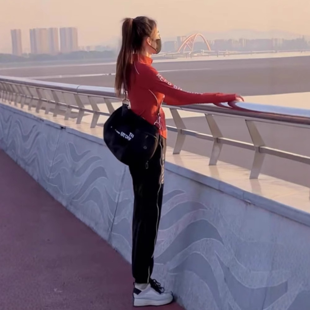 Travel sports suit for leisure, quick dry jacket for gym, trousers, for running 4