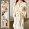 Belt, thin bathrobe, with little bears