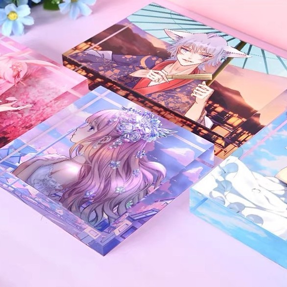 Acrylic card bricks desktop decorations anime merchandise layered bricks cartoon celebrity DIY personalized gifts custom-made