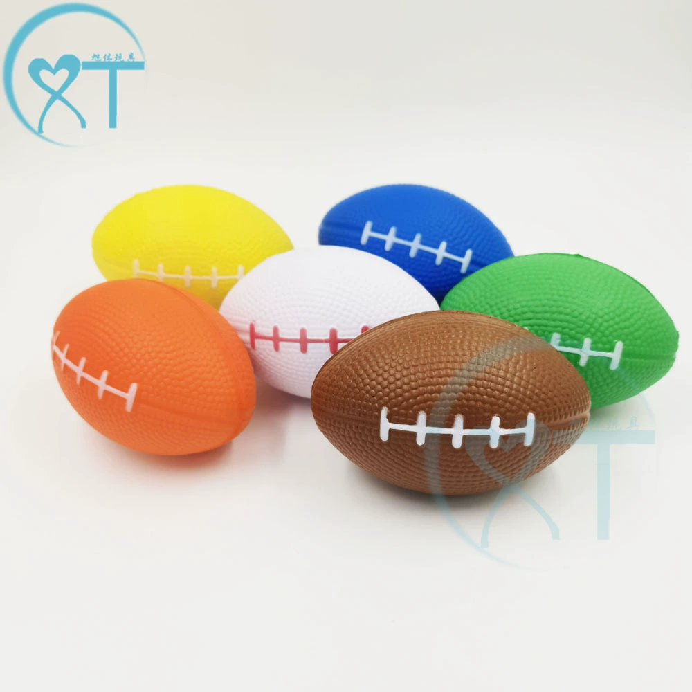 Коричневый большой 12 см регби мяч из пеноматериала стресс мяч трансграничная горячая Распродажа декомпрессионная ПУ декомпрессионная вентиляционная игрушка