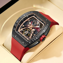 瑞士新款酒桶型手表男 夜光防水跨境机械手表 高颜值男士手表防水
