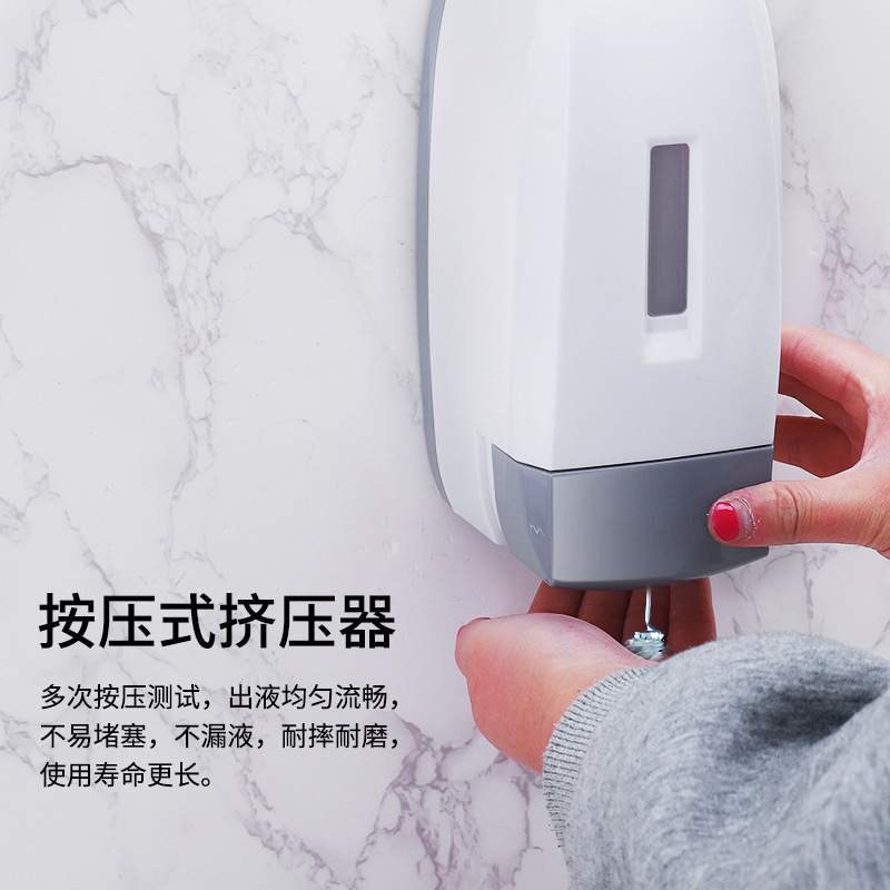 メーカー供給ホテルシャンプーとシャワーハンドソープボックス 500 ミリリットル手動プレス壁掛けプラスチックソープディスペンサー|undefined
