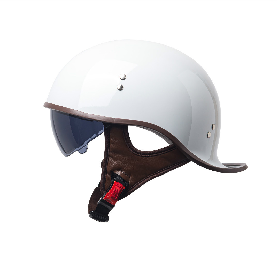 3C Certified Retro Motorcycle Half Helmet with Visor