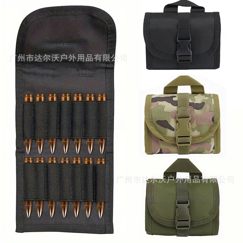 14-Hole Ammunition Pouch Cs Shotgun Bag Multifunctional Tactical Hunting Bullet Pouch Military Fan Molle Accessory Bag Waist Bag