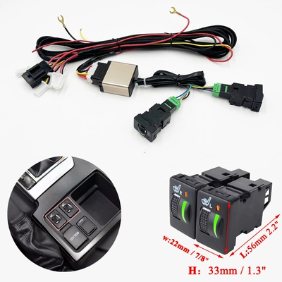 Special car seat heating pad double-headed electrodeless wheel switch suitable for 2 seats (Other Automotive Exterior Supplies) - switch-only-with-wiring-harness