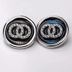 青衿雙圈點油上鑽手縫扣小香風扣子毛呢外套鑽扣西裝毛衣開衫扣子