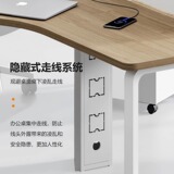 Чужое столовые и стульственные комбинации 3/5/6 Six -Pperens Creative Stompante Table Простой и современный персонализированный офисный стол