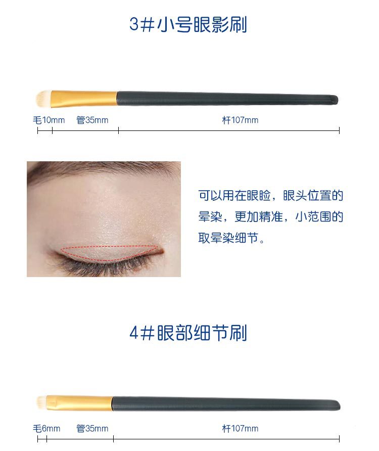 5-piece Star Motion eyeshadow brush set, soft bristle eye cover brush, smudging brush, eye makeup, nose shadow brush, makeup brush, eyeliner brush undefined