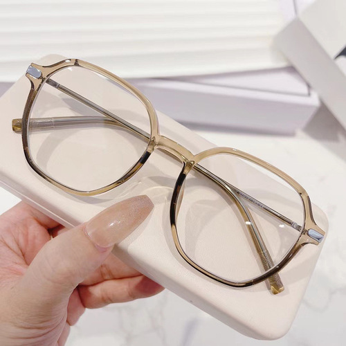 Side-shimmering powder-style Xiaohongshu livestream-ready TR90 eyeglass frames, anti-blue-light design—perfect for wearing without makeup, model M3701