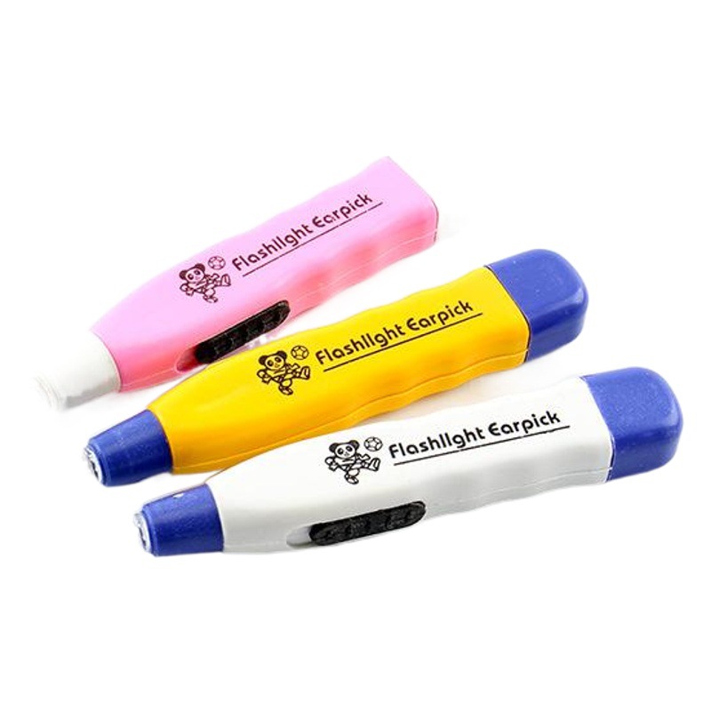 Nueva cuchara de oreja luminosa Venta caliente seguridad luminosa transparente oído recoger niños antideslizante oído limpiador suministro al por mayor